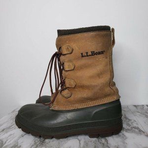 LL Bean Snow PAC Waterproof Leather Boots Brown